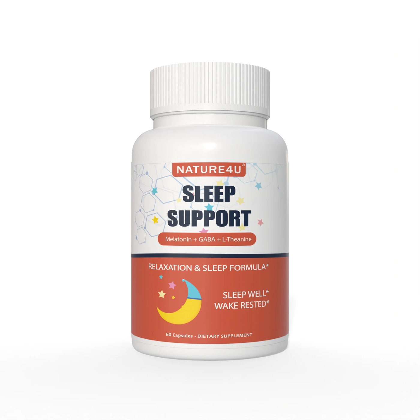 Nature4U Knockout Sleep Aid – 3-in-1 Extra Strength Blend with Time-Release Melatonin, L-Theanine & GABA – Deep Sleep, No Grogginess, Wake Up Recharged