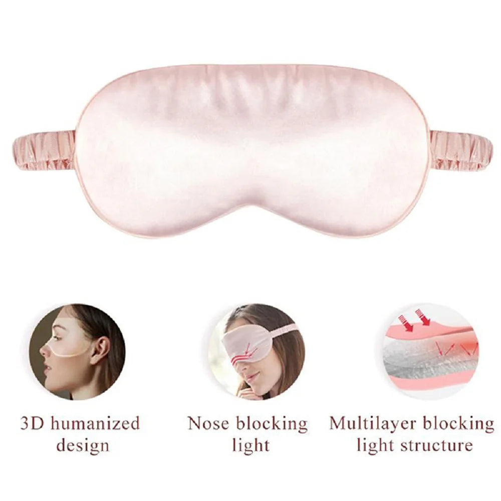 Imitated Silk Sleep Eye Mask – Portable Travel Eyepatch for Relaxation, Naps & Night Sleep – Comfortable, Breathable Eye Cover