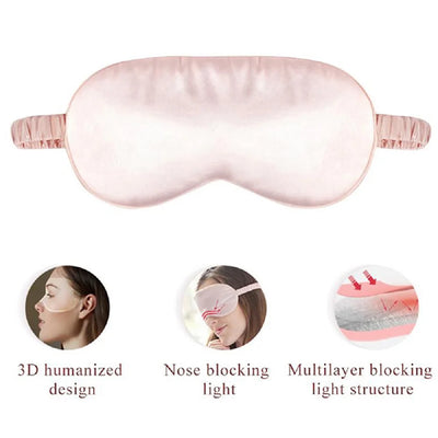 Imitated Silk Sleep Eye Mask – Portable Travel Eyepatch for Relaxation, Naps & Night Sleep – Comfortable, Breathable Eye Cover