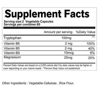 Psalae L-Tryptophan + Magnesium – Natural Sleep & Mood Support