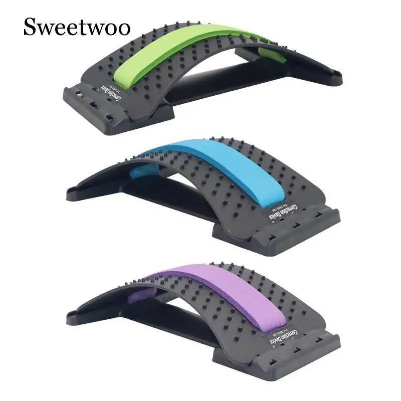 Spine Pain Relief Lumbar Traction Device – Back Stretching & Massage Board for Posture Correction and Disc Herniation Prevention