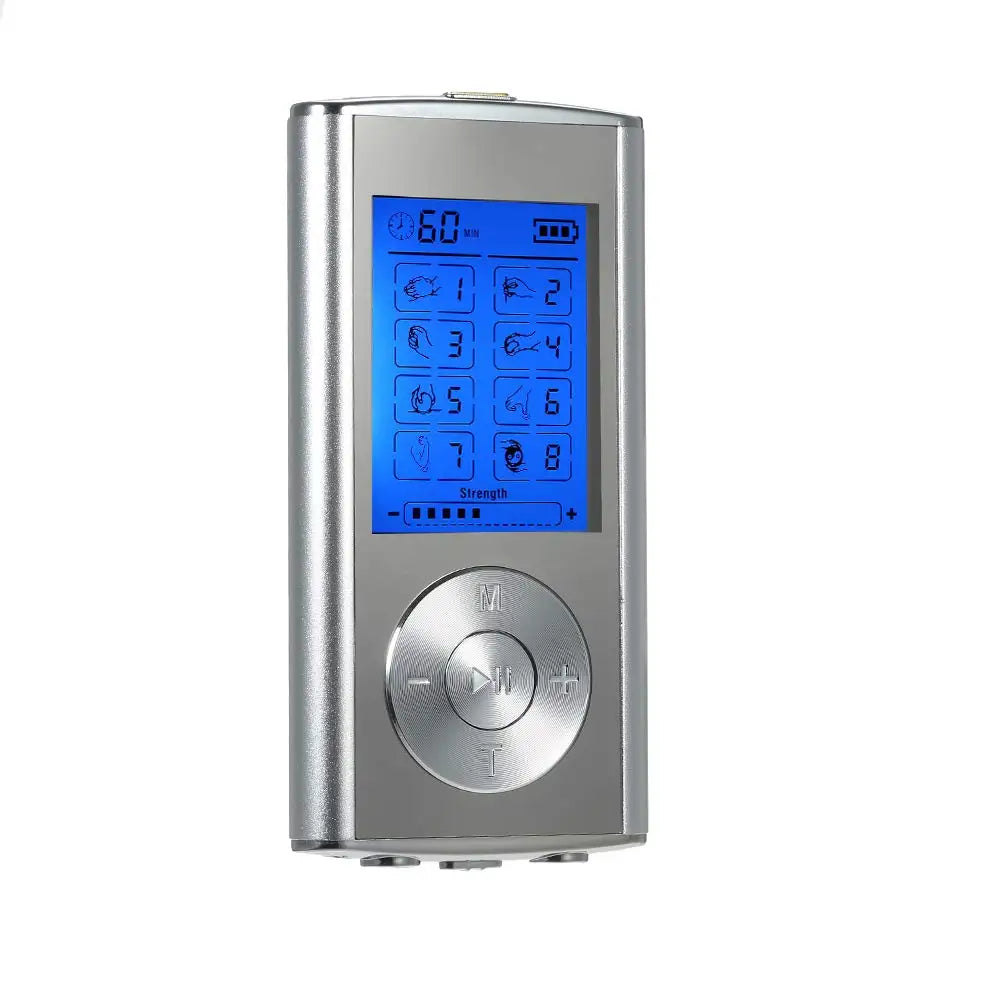 TENS EMS Unit – 8 Modes Digital Palm Device for Pain Relief, Muscle Therapy & Body Massager for Neck, Back, and Lumbar