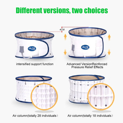 "Inflatable Back Decompression Belt – Lumbar Traction Device for Instant Back Pain Relief"