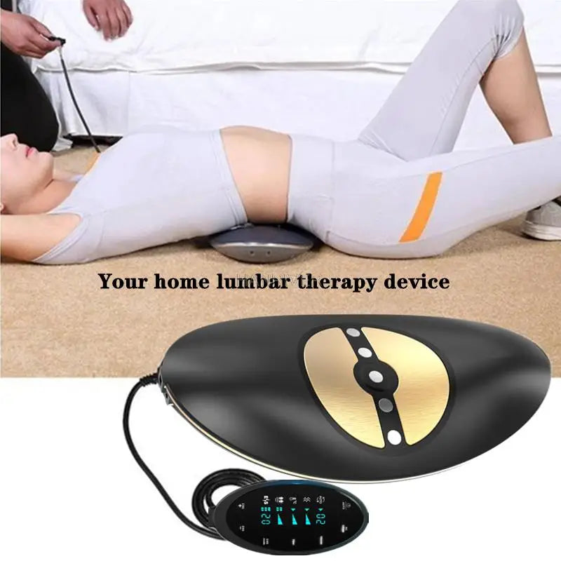 Electric Lumbar Traction Massager | Heated Back Pain Relief with Vibration, Air Stretch & Pulse Therapy – FDA Approved