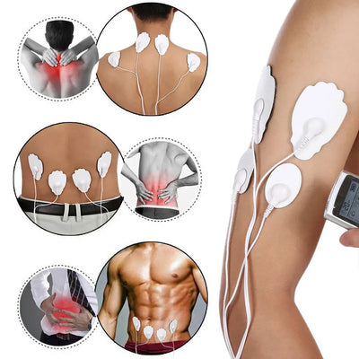 TENS EMS Unit – 8 Modes Digital Palm Device for Pain Relief, Muscle Therapy & Body Massager for Neck, Back, and Lumbar
