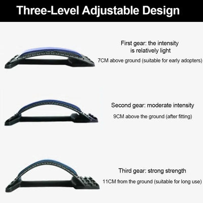 Back Stretcher Massage Equipment – Lumbar Support Device for Effective Back Pain Relief, Adjustable Self-Massage Stretching Tool