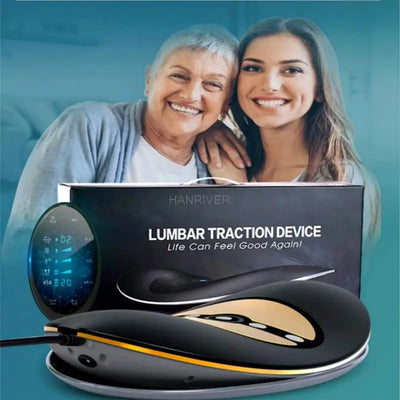 Electric Lumbar Traction Massager | Heated Back Pain Relief with Vibration, Air Stretch & Pulse Therapy – FDA Approved