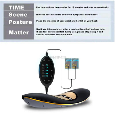 Electric Lumbar Traction Massager | Heated Back Pain Relief with Vibration, Air Stretch & Pulse Therapy – FDA Approved