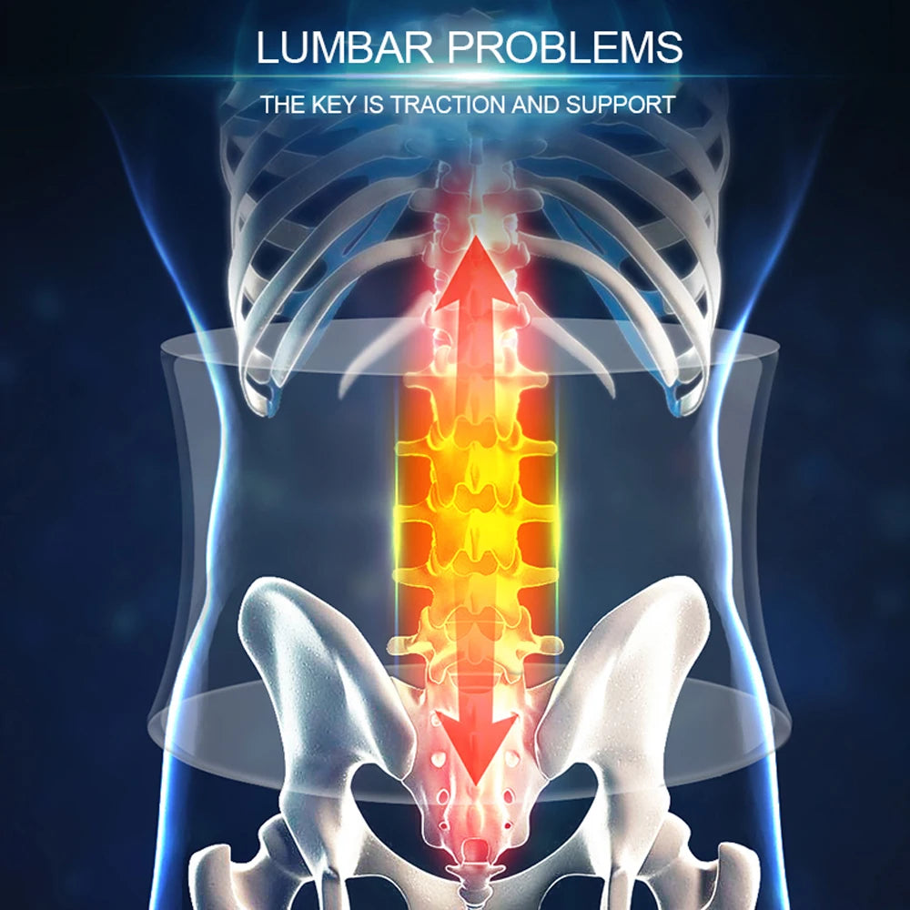 "Inflatable Back Decompression Belt – Lumbar Traction Device for Instant Back Pain Relief"