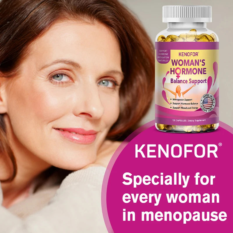Balance Your Hormones & Feel Like You Again – Kenofor Menopause Support (120 Capsules)