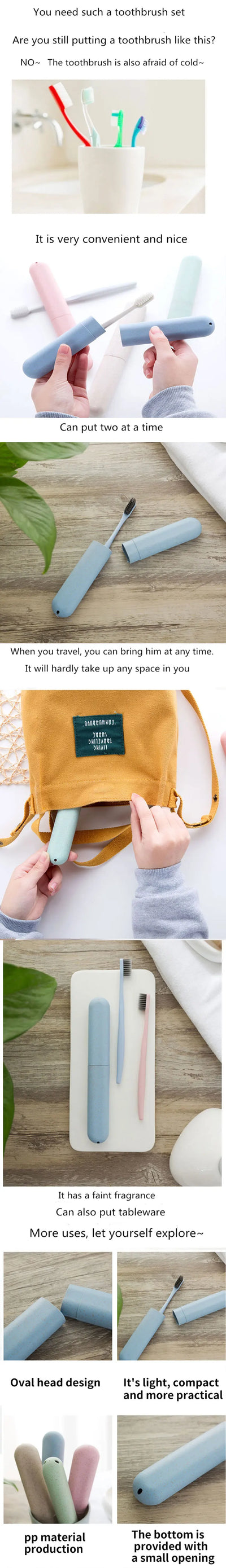 Portable Toothbrush Protector Case – Dustproof Travel Toothbrush Holder – Health & Hygiene Protector for Travel & Storage