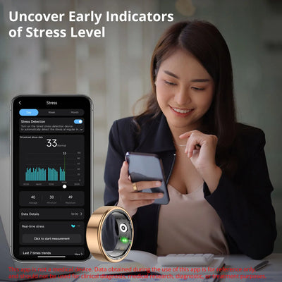 2024 COLMI R02 Smart Ring with Charging Case – 39 Days Battery Life, Health Monitor, 5ATM Waterproof for Men & Women