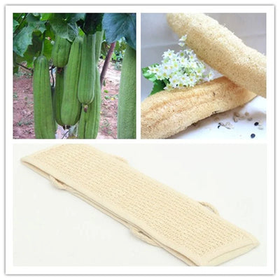 "Exfoliate & Refresh with Natural Loofah Shower Scrubber – Unisex Massage Back Strap for Soft, Glowing Skin"