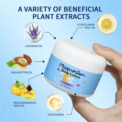 Magnesium Sleep Lotion for Kids – Knock Out Bedtime Stress Without Melatonin  Calms Anxiety. Soothes Muscles. Smells Like Lavender Dreams.