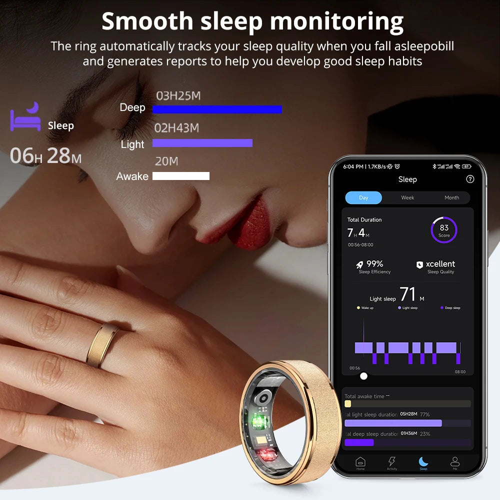 "COLMI R10 Smart Ring with Charging Case – Health & Sleep Monitor, 5ATM Waterproof, Multi-Sport Modes"