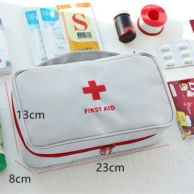 Portable First Aid Kit Bag – Health Medicine Storage Emergency Kit – Oxford Cloth Travel Medical Bag for Outdoor & Travel Use (Red)