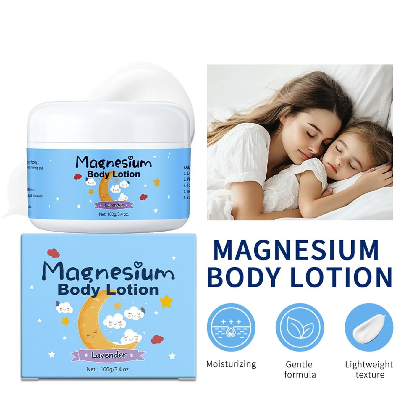 Magnesium Sleep Lotion for Kids – Knock Out Bedtime Stress Without Melatonin  Calms Anxiety. Soothes Muscles. Smells Like Lavender Dreams.