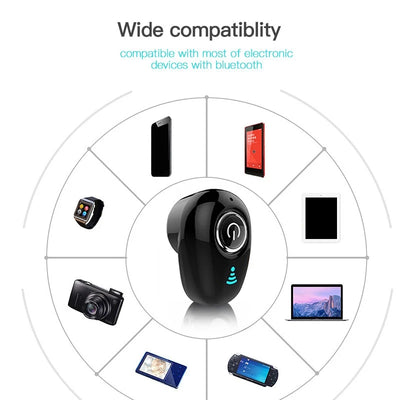Invisible Single Ear Bluetooth 5.0 Headset | Ultra-Light, Wireless In-Ear Earbud for Music, Running & Relaxation