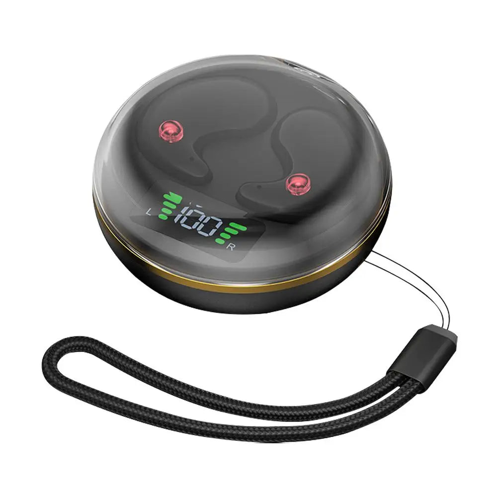 Invisible Bluetooth Earbuds with Charging Case – BY-8 Semi In-Ear Wireless Sleep Headphones for Yoga, Travel, and Relaxation