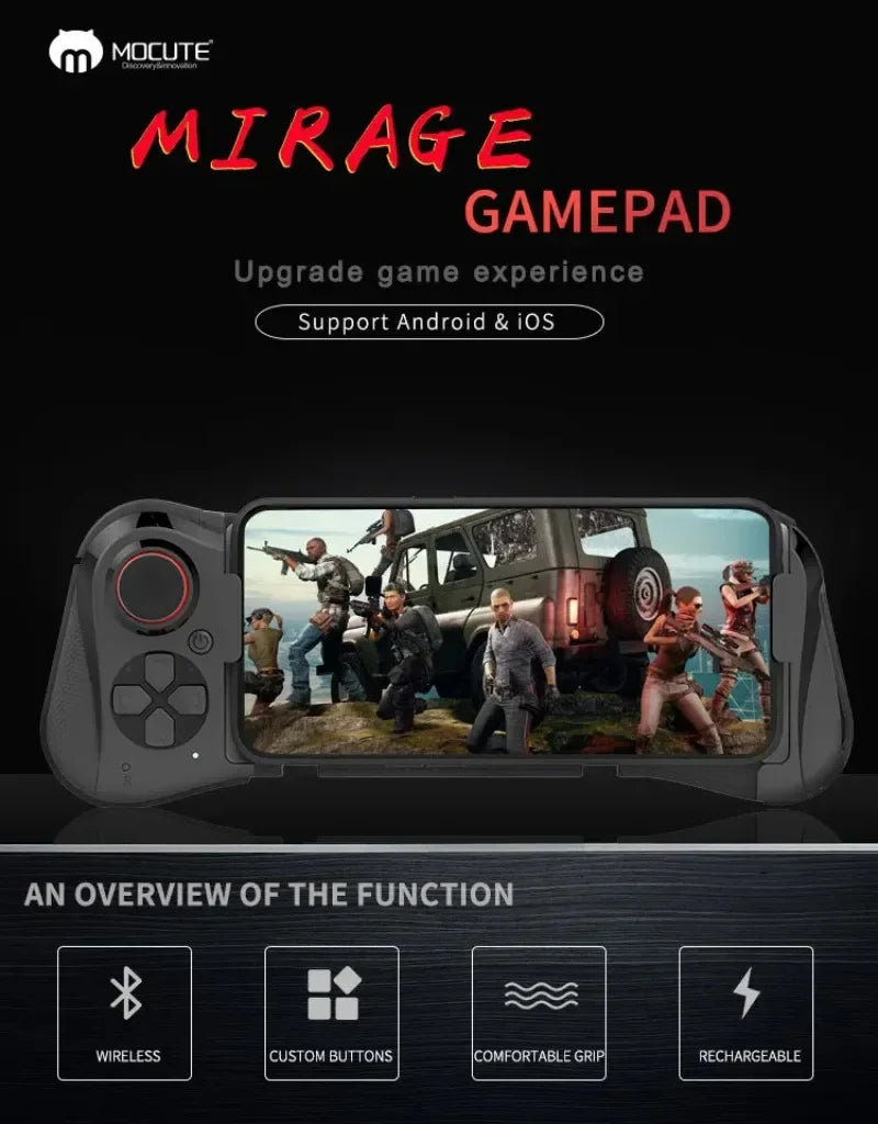 Total Control in Your Pocket — Meet the MOCUTE-058 Wireless Gamepad  Tired of sloppy touchscreen controls? MOCUTE-058 isn’t just a gamepad — it’s your secret weapon. Whether you're on Android, iOS, or even PC… you're walking into battle with an edge