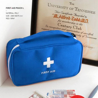 Portable First Aid Kit Bag – Health Medicine Storage Emergency Kit – Oxford Cloth Travel Medical Bag for Outdoor & Travel Use (Red)