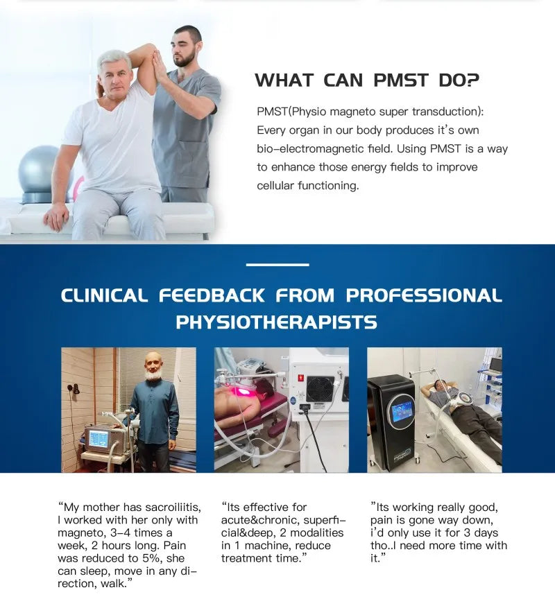 Portable Magnetic Therapy PEMF Device with Two Handles – EMTT Physiotherapy for Low Back Pain Relief