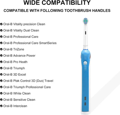 "Replacement Brush Heads for Oral-B Electric Toothbrush – Fits Power, Pro Health, Triumph, & More – 4/8/16pcs"