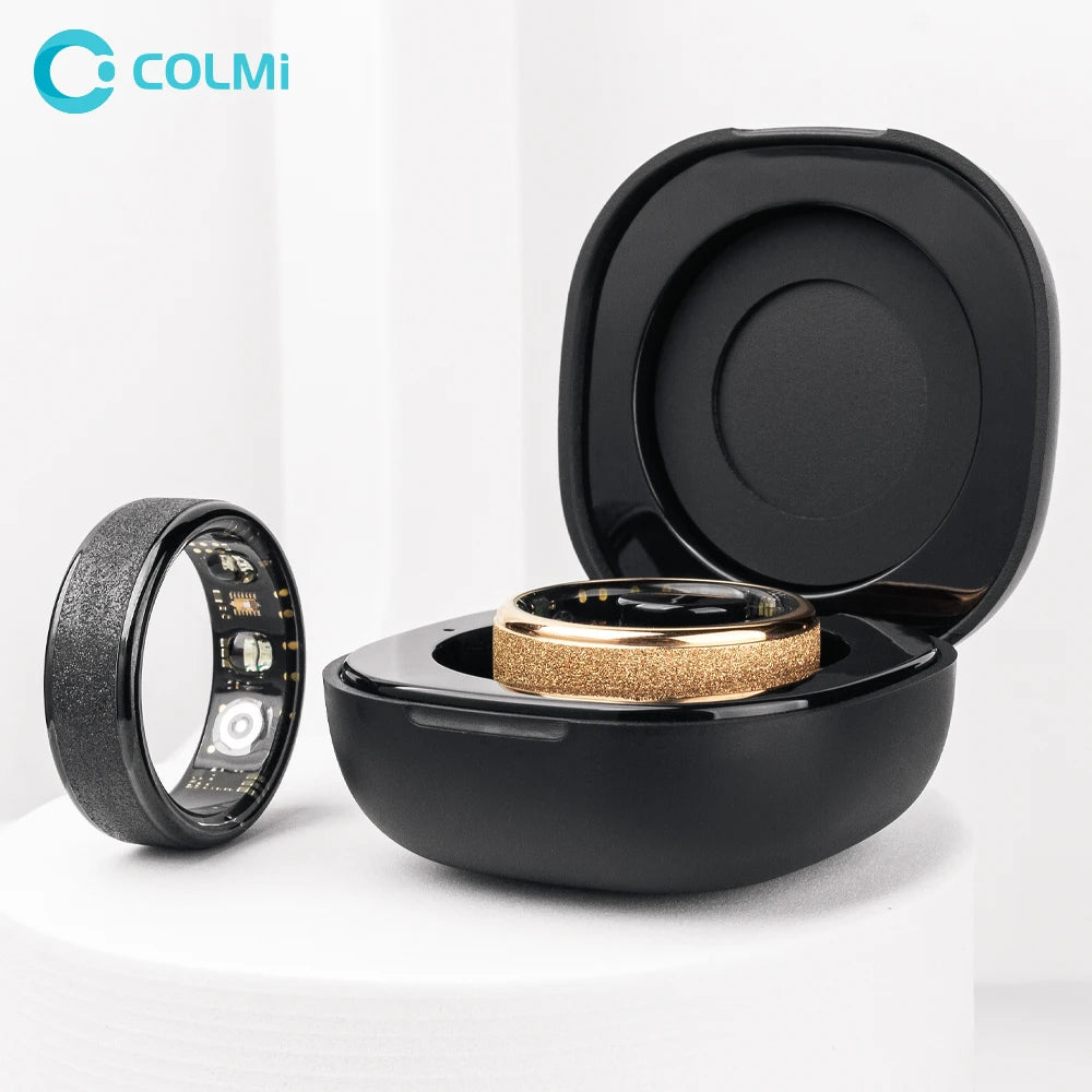 "COLMI R10 Smart Ring with Charging Case – Health & Sleep Monitor, 5ATM Waterproof, Multi-Sport Modes"