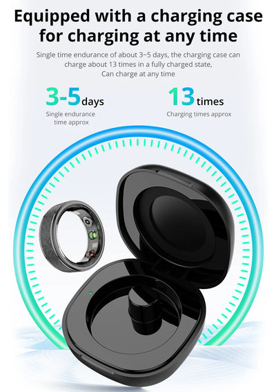 "COLMI R10 Smart Ring with Charging Case – Health & Sleep Monitor, 5ATM Waterproof, Multi-Sport Modes"