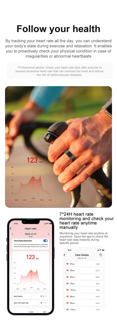"COLMI R02 Smart Ring – Military Grade Titanium, Health Monitoring, Waterproof, Multi-Sport Modes"
