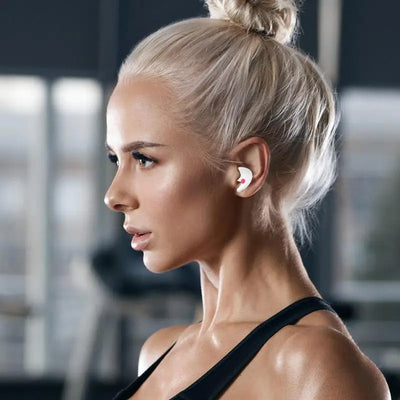 Invisible Bluetooth Earbuds with Charging Case – BY-8 Semi In-Ear Wireless Sleep Headphones for Yoga, Travel, and Relaxation