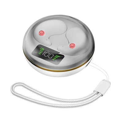 Invisible Bluetooth Earbuds with Charging Case – BY-8 Semi In-Ear Wireless Sleep Headphones for Yoga, Travel, and Relaxation