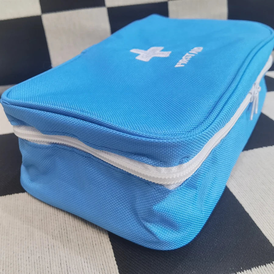 Portable First Aid Kit Bag – Health Medicine Storage Emergency Kit – Oxford Cloth Travel Medical Bag for Outdoor & Travel Use (Red)