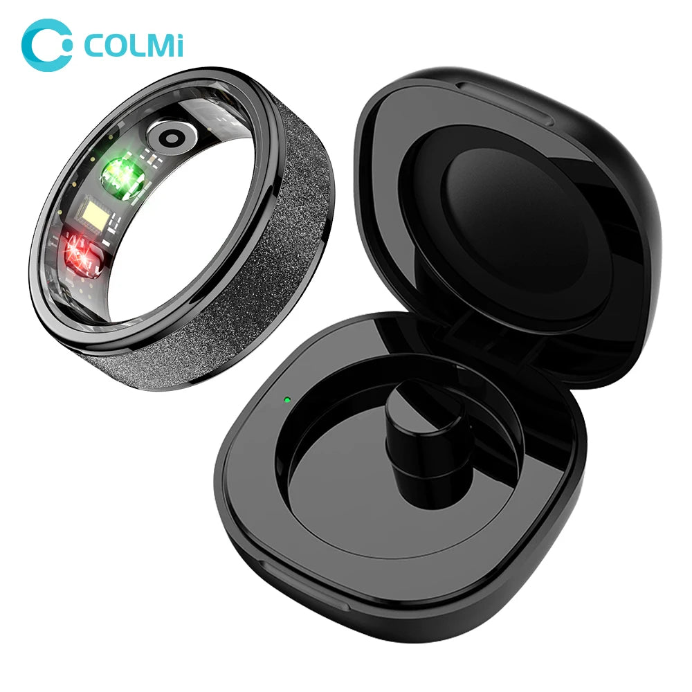COLMI R10 Smart Ring – Health & Sleep Monitor with Charging Case, 5ATM Waterproof, Compatible with Xiaomi Phones – Activity Tracker for Men & Women