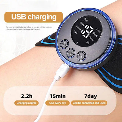 "Full Body Pain Relief in Your Pocket – Mini Massager Machine with 8 Modes & 19 Frequency Levels for Muscle Relaxation, Rechargeable & Compact"