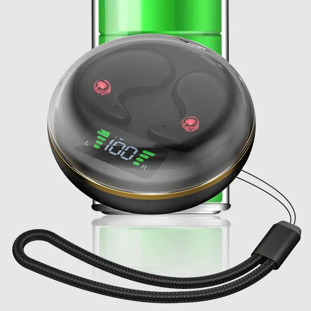 Invisible Bluetooth Earbuds with Charging Case – BY-8 Semi In-Ear Wireless Sleep Headphones for Yoga, Travel, and Relaxation