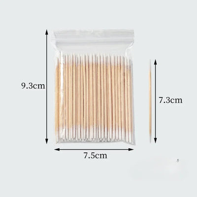 100/300pcs Double Head Cotton Swabs – Premium Makeup & Cleaning Buds for Nose, Ears, and Health Care