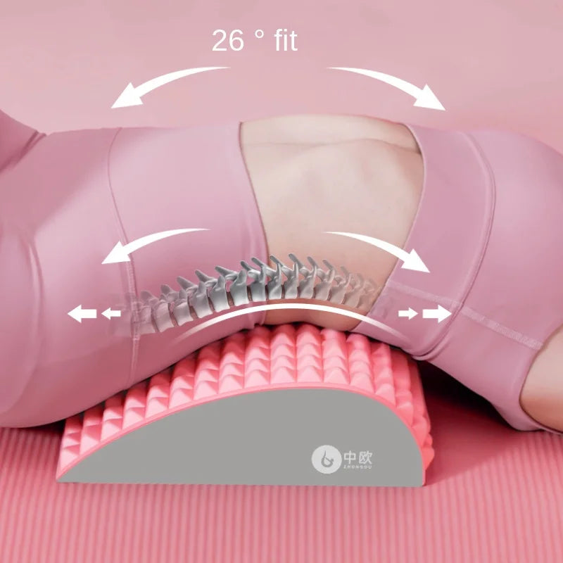 "Back Stretcher for Lower Back Pain Relief – Spine Aligner, Lumbar Decompression Massager for Sciatica & Herniated Discs"