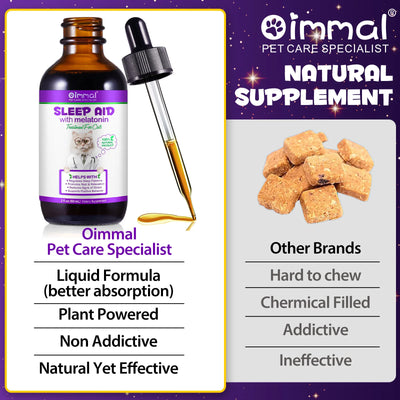 Sleep Support Drops for Cats – Calm Anxiety, End Restlessness & Help Them Sleep Like a Baby Lion  100% Natural Liquid with Melatonin + Valerian + Ashwagandha  Easy-to-use drops that kick in fast & calm even the most anxious kitty