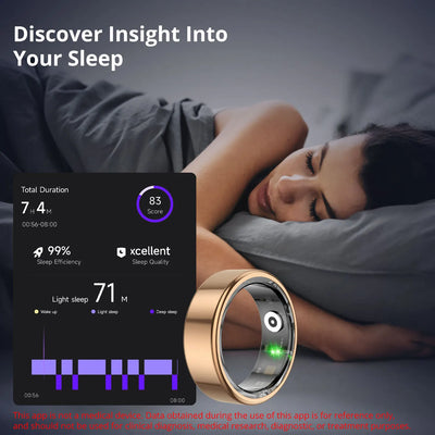 2024 COLMI R02 Smart Ring with Charging Case – 39 Days Battery Life, Health Monitor, 5ATM Waterproof for Men & Women