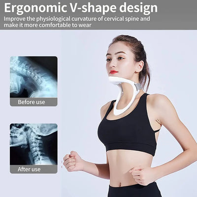 Posture Corrector Neck Brace – Cervical Traction Device for Neck Support and Pain Relief – Prevent Head Drooping and Improve Posture