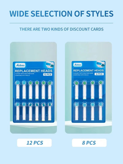 4pcs Replacement Brush Heads for Oral-B Electric Toothbrush – Compatible with Advance Power, Vitality, Precision Clean, Pro Health, Triumph, & 3D Excel