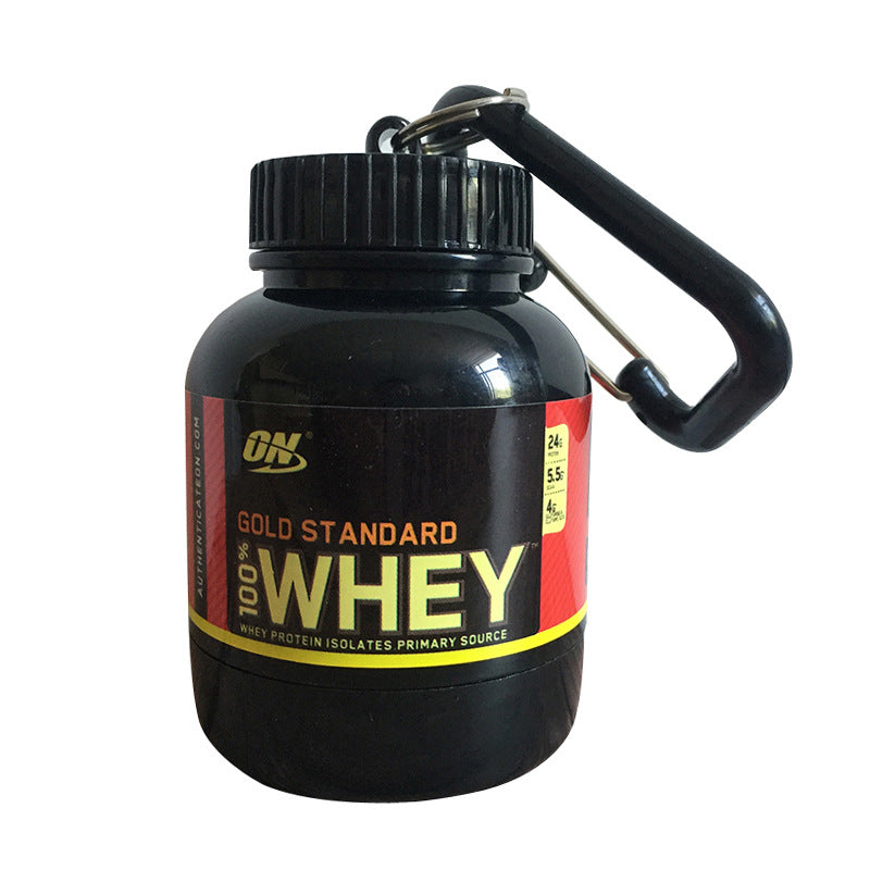100ML Mini Portable Protein Container Bottle – Outdoor Sports Powder Bottle with Whey Keychain & Health Funnel