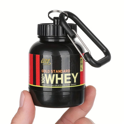 100ML Mini Portable Protein Container Bottle – Outdoor Sports Powder Bottle with Whey Keychain & Health Funnel