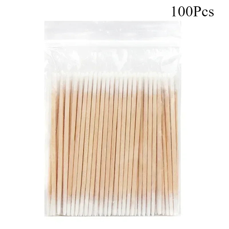 100/300pcs Double Head Cotton Swabs – Premium Makeup & Cleaning Buds for Nose, Ears, and Health Care