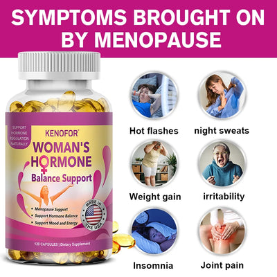Balance Your Hormones & Feel Like You Again – Kenofor Menopause Support (120 Capsules)