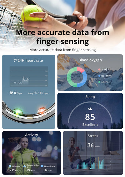 COLMI R10 Smart Ring – Health & Sleep Monitor with Charging Case, 5ATM Waterproof, Compatible with Xiaomi Phones – Activity Tracker for Men & Women