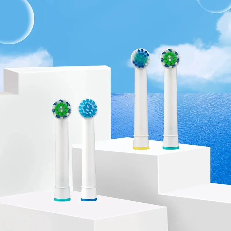 4pcs Replacement Brush Heads for Oral-B Electric Toothbrush – Compatible with Advance Power, Vitality, Precision Clean, Pro Health, Triumph, & 3D Excel