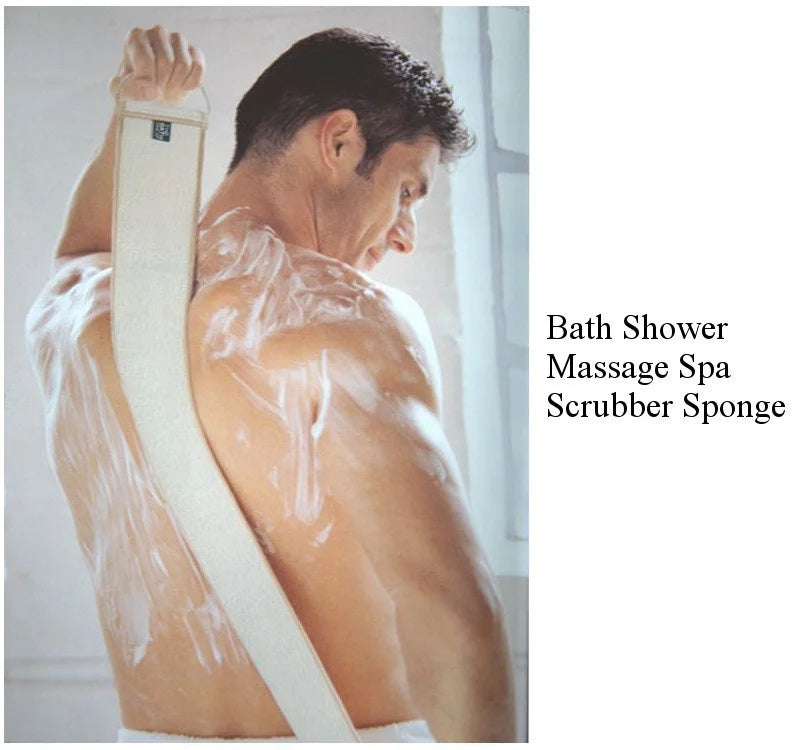 "Exfoliate & Refresh with Natural Loofah Shower Scrubber – Unisex Massage Back Strap for Soft, Glowing Skin"