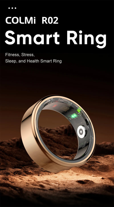 2024 COLMI R02 Smart Ring with Charging Case – 39 Days Battery Life, Health Monitor, 5ATM Waterproof for Men & Women